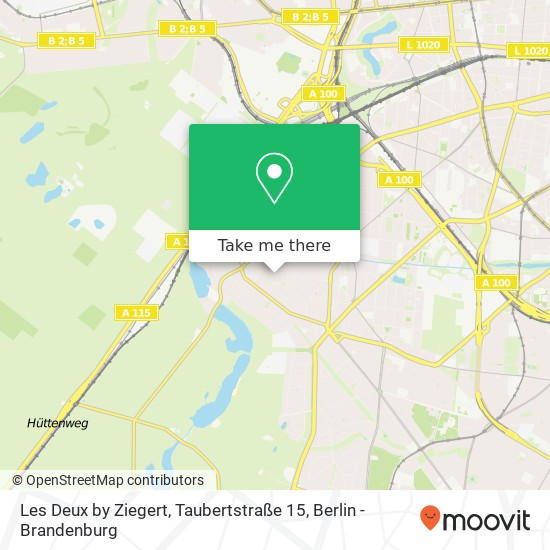 Карта Les Deux by Ziegert, Taubertstraße 15