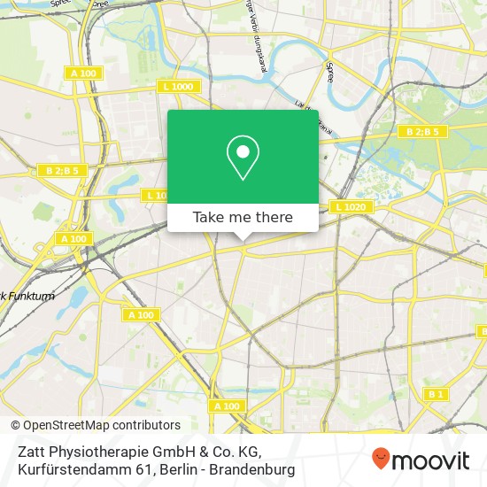 Zatt Physiotherapie GmbH & Co. KG, Kurfürstendamm 61 map