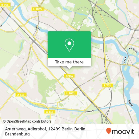 Карта Asternweg, Adlershof, 12489 Berlin