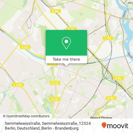 Semmelweisstraße, Semmelweisstraße, 12524 Berlin, Deutschland map