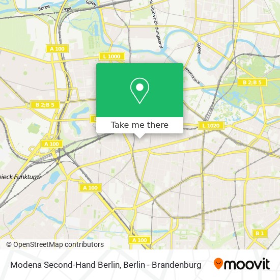 Карта Modena Second-Hand Berlin