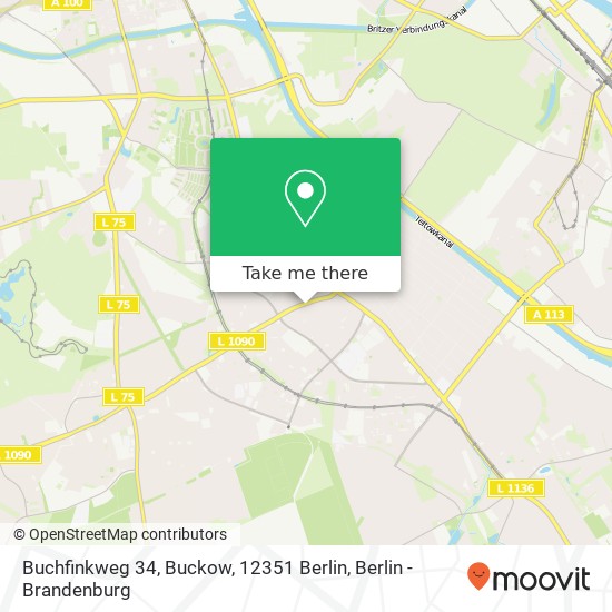 Buchfinkweg 34, Buckow, 12351 Berlin map
