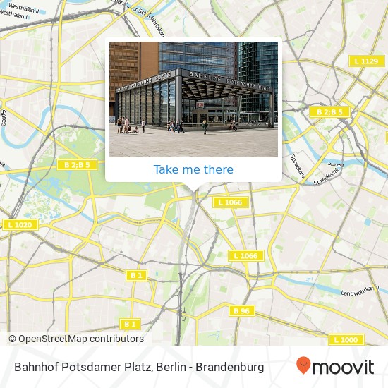Карта Bahnhof Potsdamer Platz