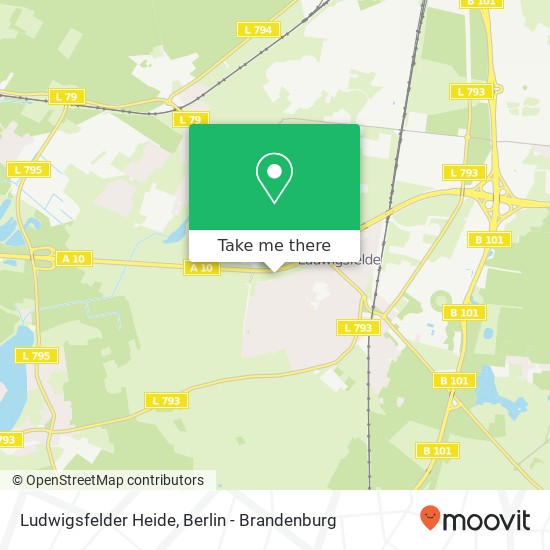 Ludwigsfelder Heide map