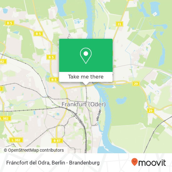 Fráncfort del Odra map