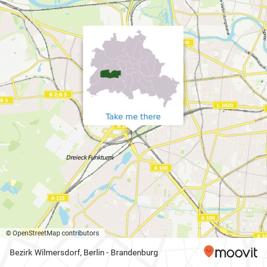 Bezirk Wilmersdorf map