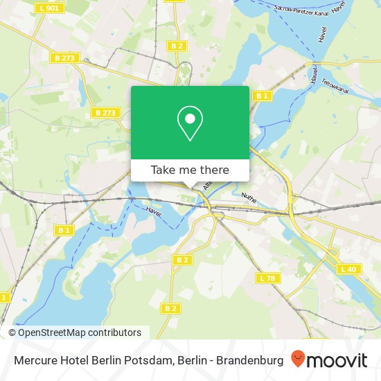 Карта Mercure Hotel Berlin Potsdam