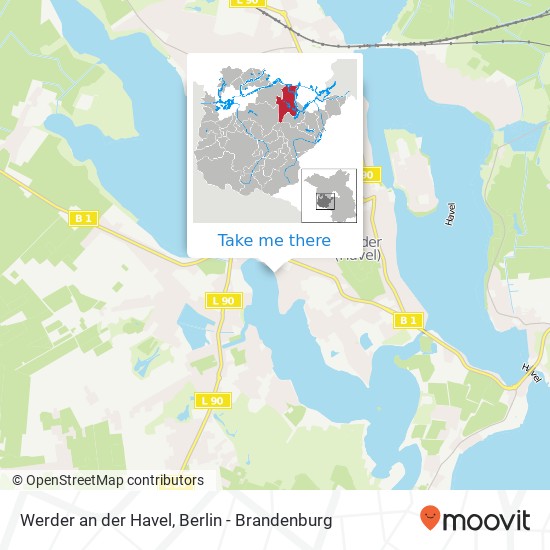 Werder an der Havel map