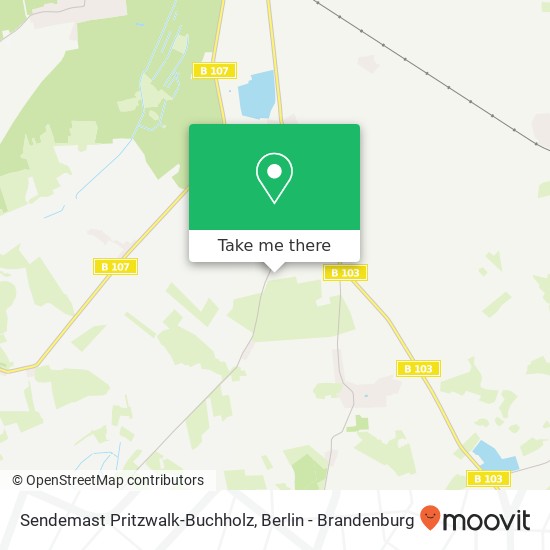 Sendemast Pritzwalk-Buchholz map