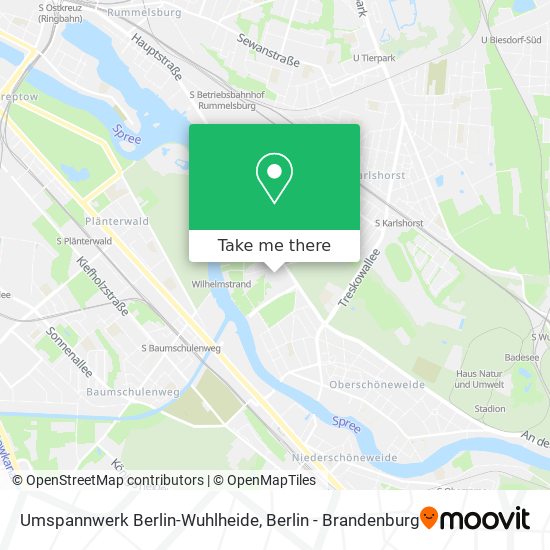 Карта Umspannwerk Berlin-Wuhlheide