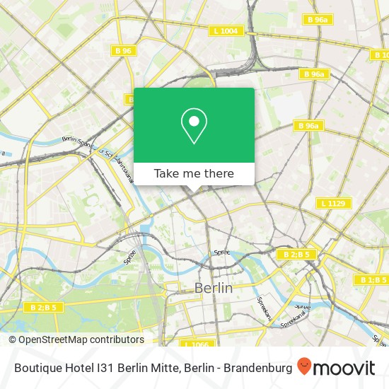 Карта Boutique Hotel I31 Berlin Mitte