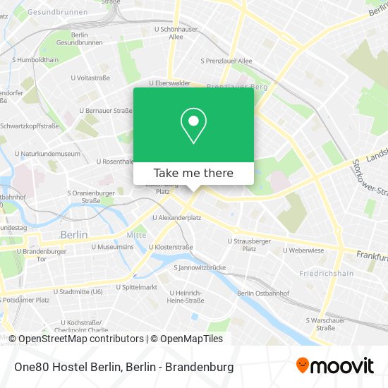 One80 Hostel Berlin map