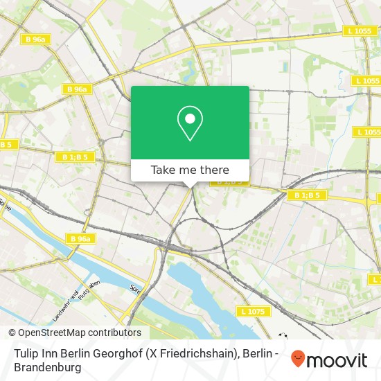 Tulip Inn Berlin Georghof (X Friedrichshain) map
