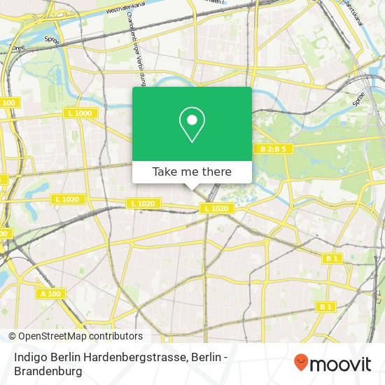 Indigo Berlin Hardenbergstrasse map