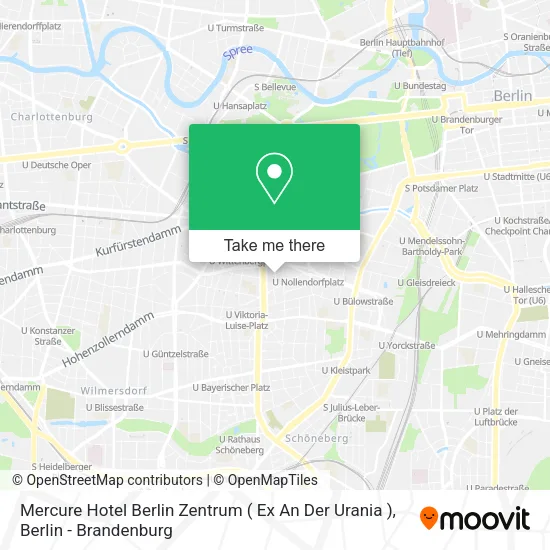 Карта Mercure Hotel Berlin Zentrum ( Ex An Der Urania )