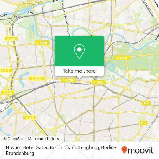 Карта Novum Hotel Gates Berlin Charlottengburg