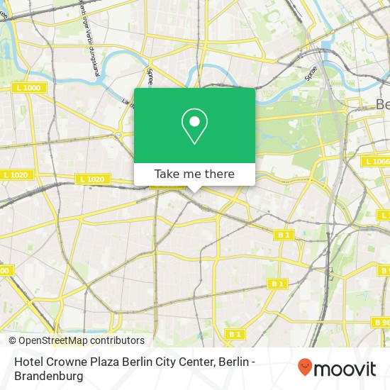 Hotel Crowne Plaza Berlin City Center map