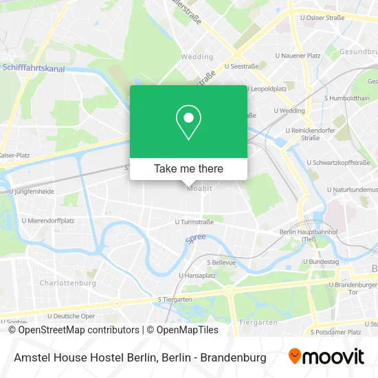 Amstel House Hostel Berlin map