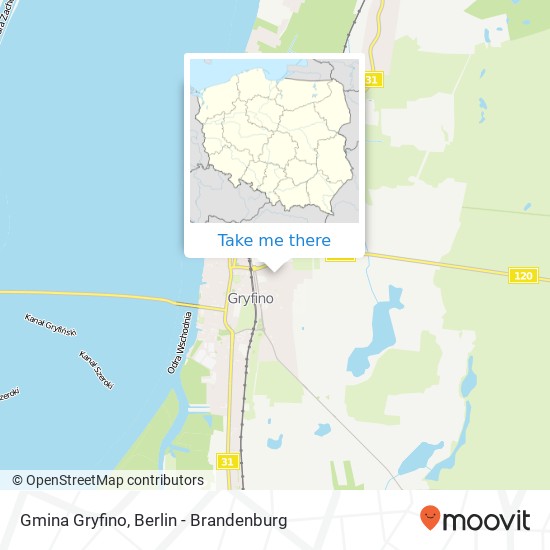 Карта Gmina Gryfino
