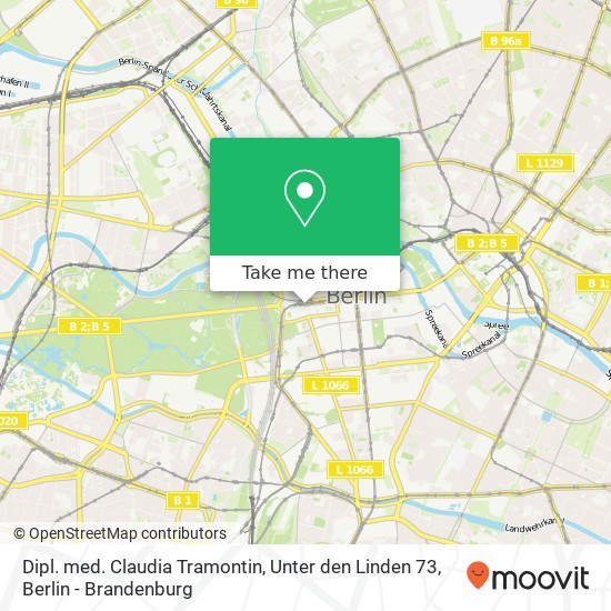 Dipl. med. Claudia Tramontin, Unter den Linden 73 map