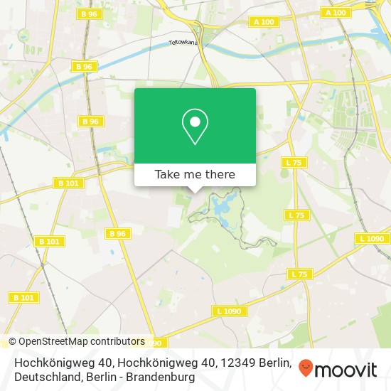 Hochkönigweg 40, Hochkönigweg 40, 12349 Berlin, Deutschland map