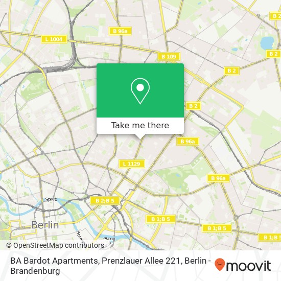 Карта BA Bardot Apartments, Prenzlauer Allee 221
