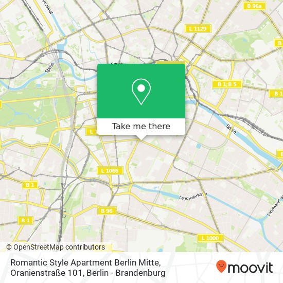 Romantic Style Apartment Berlin Mitte, Oranienstraße 101 map