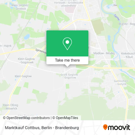 Карта Marktkauf Cottbus