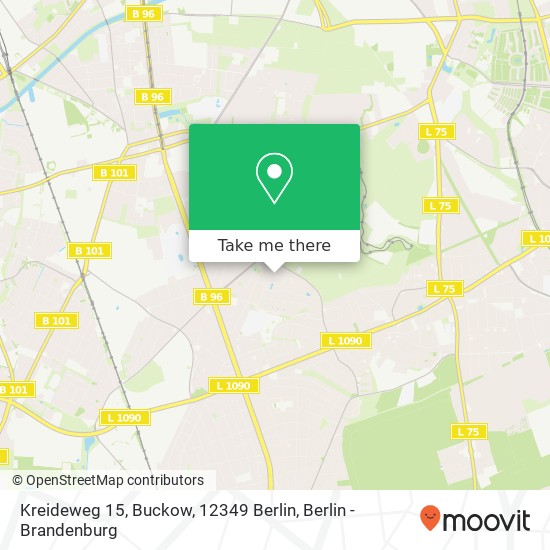 Kreideweg 15, Buckow, 12349 Berlin map