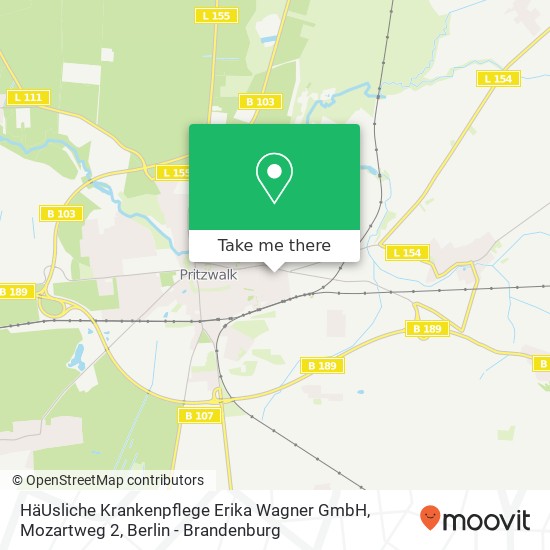 HäUsliche Krankenpflege Erika Wagner GmbH, Mozartweg 2 map