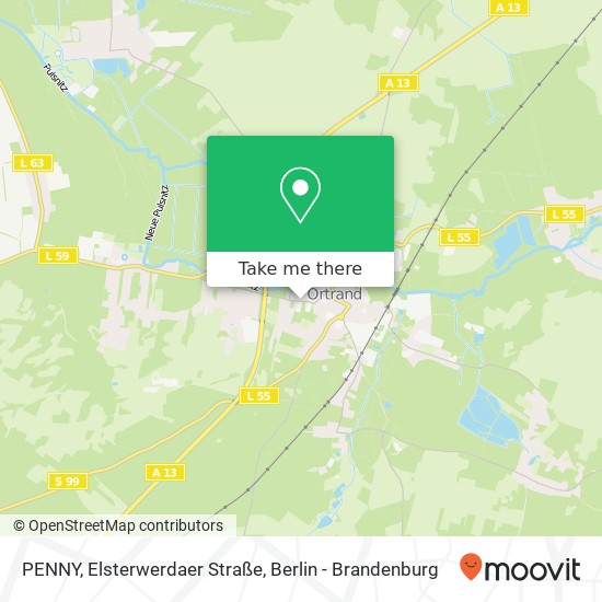 Карта PENNY, Elsterwerdaer Straße