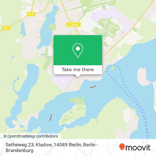 Карта Setheweg 23, Kladow, 14089 Berlin
