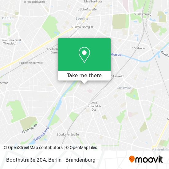 Карта Boothstraße 20A