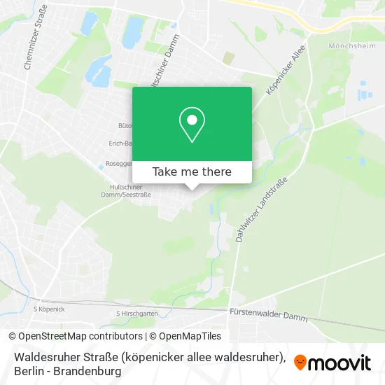 Waldesruher Straße (köpenicker allee waldesruher) map