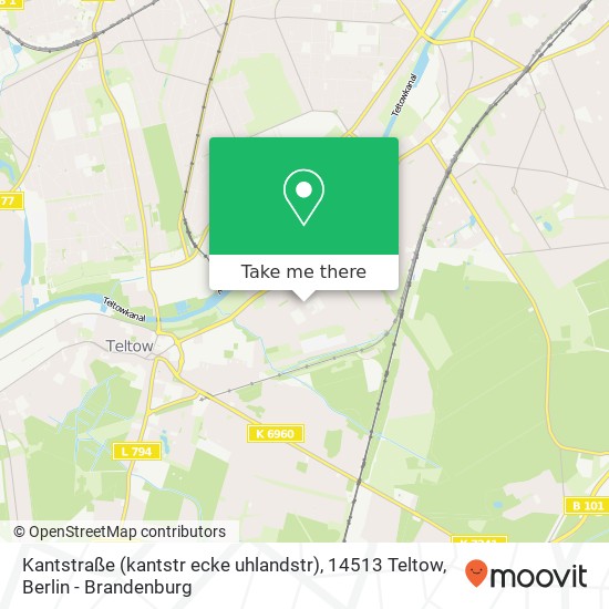 Kantstraße (kantstr ecke uhlandstr), 14513 Teltow map