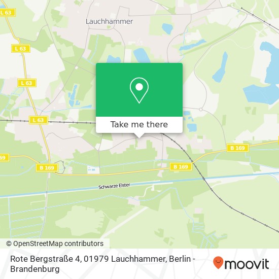 Карта Rote Bergstraße 4, 01979 Lauchhammer