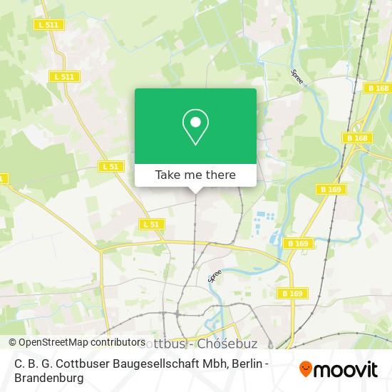 Карта C. B. G. Cottbuser Baugesellschaft Mbh