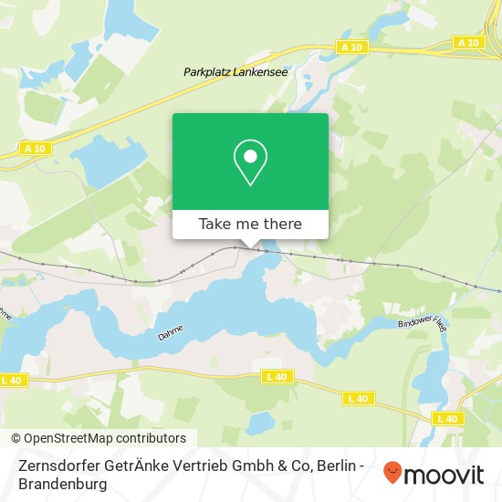 Карта Zernsdorfer GetrÄnke Vertrieb Gmbh & Co