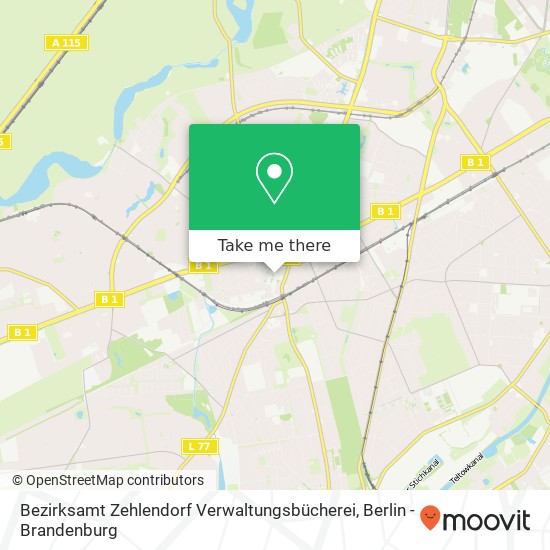 Bezirksamt Zehlendorf Verwaltungsbücherei map