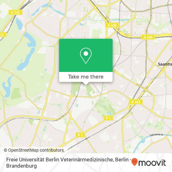 Карта Freie Universität Berlin Veterinärmedizinische