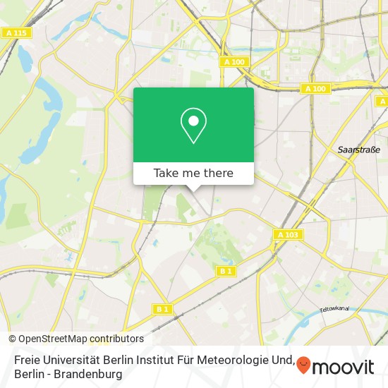 Freie Universität Berlin Institut Für Meteorologie Und map