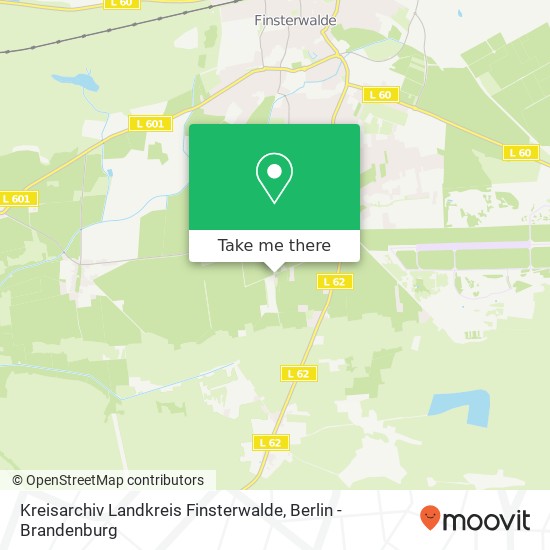 Kreisarchiv Landkreis Finsterwalde map