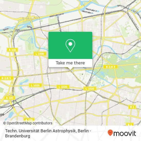 Techn. Universität Berlin Astrophysik map