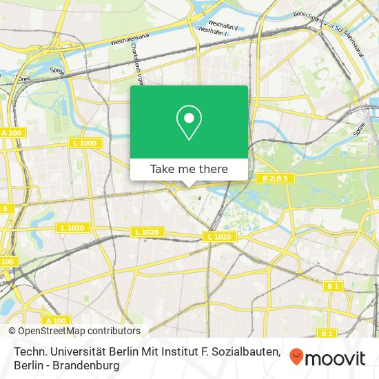 Карта Techn. Universität Berlin Mit Institut F. Sozialbauten