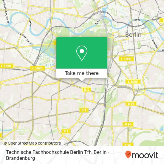 Technische Fachhochschule Berlin Tfh map