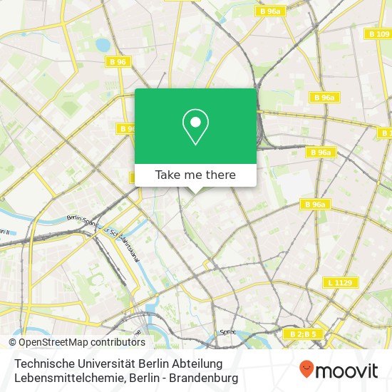 Карта Technische Universität Berlin Abteilung Lebensmittelchemie
