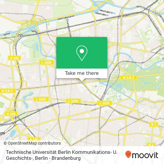 Карта Technische Universität Berlin Kommunikations- U. Geschichts-