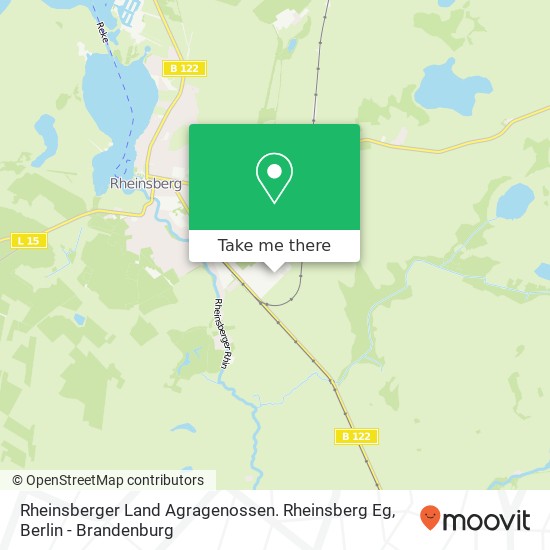 Rheinsberger Land Agragenossen. Rheinsberg Eg map