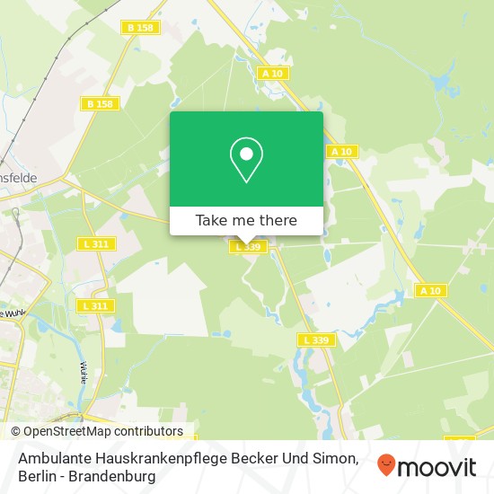 Карта Ambulante Hauskrankenpflege Becker Und Simon