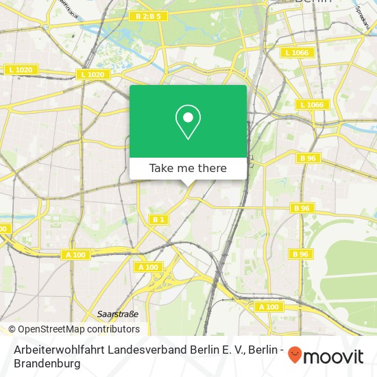 Arbeiterwohlfahrt Landesverband Berlin E. V. map